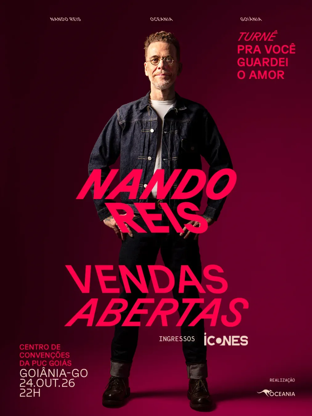 Nando Reis - Turnê “Pra Você Guardei o Amor”